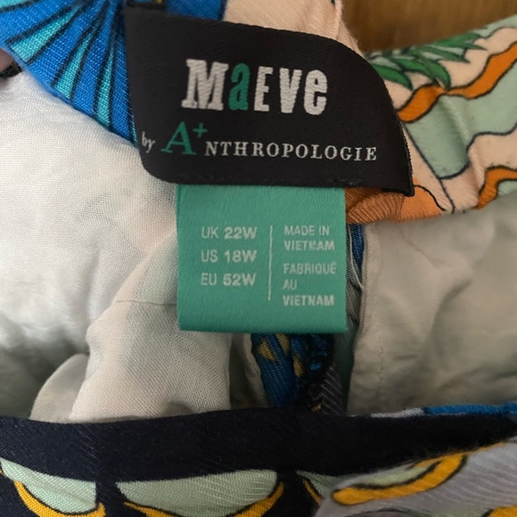 Anthropologie Printed Wide Leg Pants - Picture 2 of 3